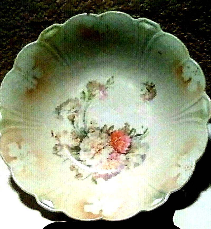 Vintage Barvaria Carnation Flowered Bowl Carnation