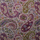 P KAUFMANN MAJORCA TWILIGHT PURPLE PAISLEY BASKETWEAVE FABRIC BY YARD 54"W Flowering Plants