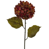 Nearly Natural 22Ó Fall Hydrangea Artificial Flower Rust w/Realistic Leaves 6pcs Hydrangea