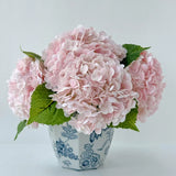 3 Pcs Real Touch Pink Hydrangea Artificial Flowers 21 inch Large Lifelike Lig... Hydrangea