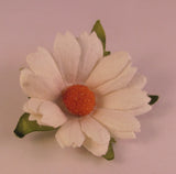 White Daisy Flower Men's Lapel Pin Daisies