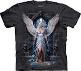 The Mountain Fairy Imprisoned Angel Wings Roses Moon Skulls Chains T-Shirt S-3X Roses