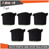 Labwork Planting Growing Bags Fabric Pot Nursery Soil Garden 7 Gallon 5Pcs US Garden Plants