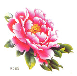 Body Sticker peony flower temporary tattoo Peony