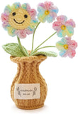 Emotional Support Crochet Sunflower Handmade Artificial Flowers Positive Gifts Sunflower