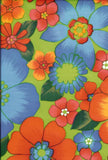 Oilcloth Fabric Tropical London Lime Green Pattern Sold in Yard or Bolt Flowering Plants