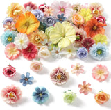 180Pcs Mini Fake Flower Heads Multicolor Small Silk Faux Flower Heads Artificial Hydrangea