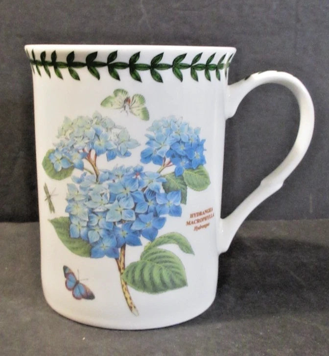 VINTAGE Portmeirion Botanic Garden Hydrangea Macrophylla Coffee Tea Mug Cup Hydrangea