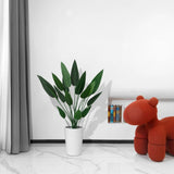 BALANBO Fake Plants Artificial Greenery Bird of Paradise Plastic Silk Lifelike Green Plant