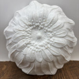 Lily Pons Bowl Flower Floral Indiana Milk Glass White Serving 7" Sunflower Lily