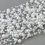 10 Strands of 1.2 Meter White Pearl Beaded Garland Bouquet Wedding Decoration Bouquet