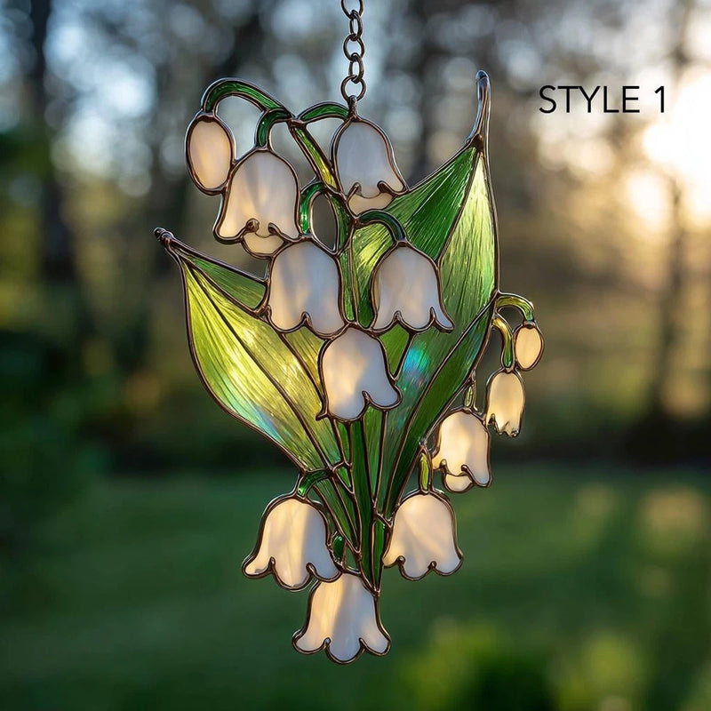 Lily of the Valley Suncatcher: Acrylic Window Hanging, May Birth Flower Lily