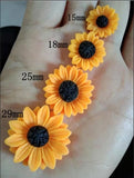 200pcs Cute Sunflower Jewelry Findings With Hole For DIY Earrings / Necklace NEW Sunflower
