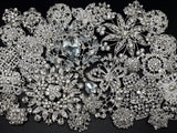 Lot 30pc Mixed Sliver Rhinestone Crystal Brooches Pin DIY Wedding Bridal Bouquet Bouquet