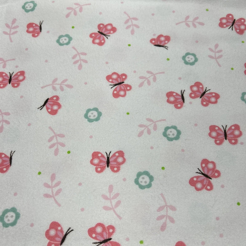 JoAnn Snuggle Flannel Fabric 3 Yards Butterflies Flowers Dots NEW Flowering Plants