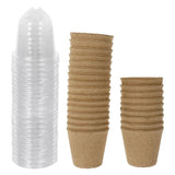 25 Pcs Nursery Garden Pots with Lids Clear for Plant Care Garden Plants