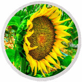 YELLOW BIG SUNFLOWER handmade Pendant 925 Sterling Silver 20