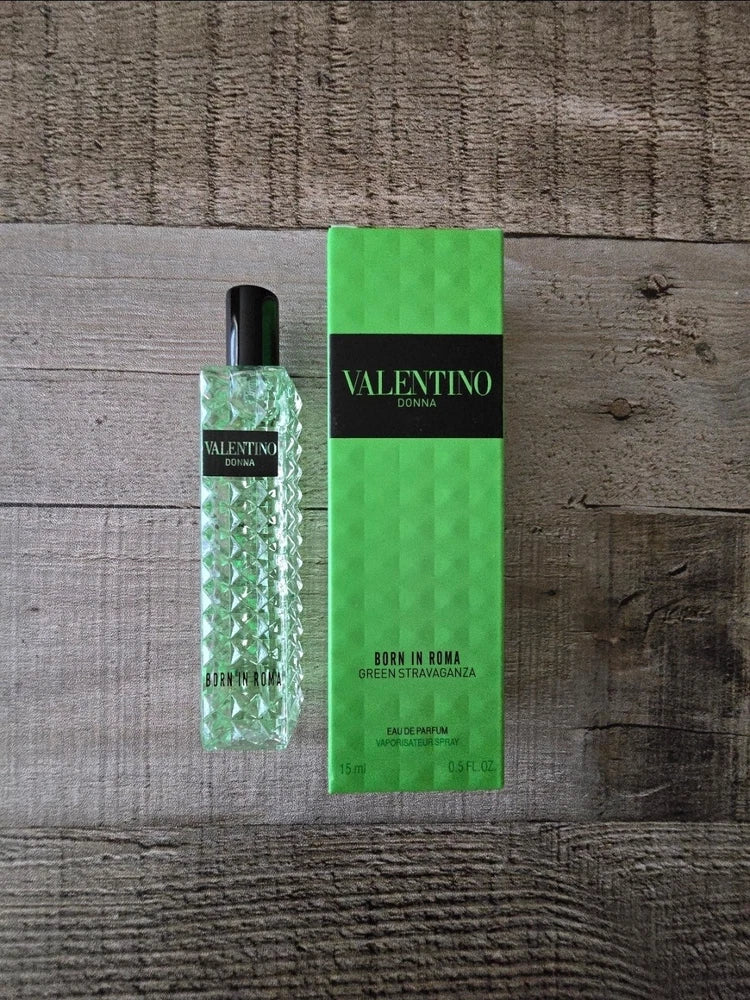 Valentino Donna BORN IN ROMA GREEN STRAVAGANZA Women  15ml EDP TRAVEL Size NIB EDP