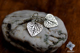 S113 Silver hydrangea flower dangle earrings-Hydrangea petal flower earrings Hydrangea