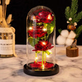 LED Galaxy Three Rose Artificial Flowers Wedding Decor Creative Valentine's Day Roses