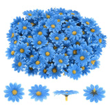 Artificial Flower Heads (2 Inch, Sapphire) 100 PCS - Sunflower Silk Flowers Bouquet