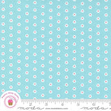 Moda BERRY BASKET 24153 15 Aqua  Blue Floral  April ROSENTHAL Quilt Fabric Flowering Plants