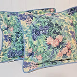 Vtg Laura Ashley Ashborne Decorative Bed Boudoir Throw Pillows Pink Hydrangeas Hydrangea