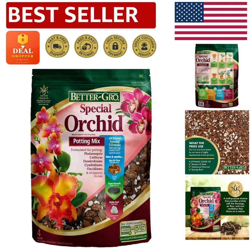 Better-Gro orchid potting mix bag, 4 quart