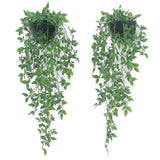 Artificial Hanging Plants 2 Pack, Fake Mandala Vine Greenery with Wall Plante... Green Plant