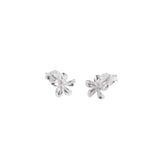 Sterling Silver Lily Flower Stud Earrings 7mm Lily