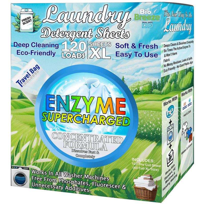 Laundry Detergent Sheets (120 Loads) Eco-Friendly, Hypoallergenic, & Enzyme-Base Bouquet