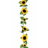 260cm Artificial Yellow Sunflower Garland Flower Vine Wedding Floral Arch Decor Sunflower