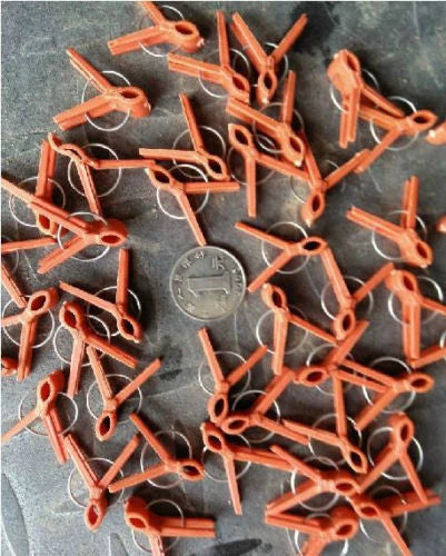 50-500pcs Plastic grafting clips garden vegetable plants Flat and Round M1694 QL Garden Plants