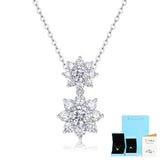 Certified 5.2CT Moissanite Sunflower Necklace Women 925 Sterling Silver D Colour Sunflower