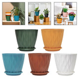 Stylish 5PC Flower Pot Set with Holders for Vibrant Balcony and Garden Displays Garden Plants