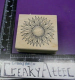 SUNFLOWER TOP FLOWER DAISY RUBBER STAMP BIZZARO CREAKYATTIC Sunflower