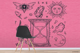 3D Hourglass Sun Flower Watercolor Wallpaper Wall Murals Removable Wallpaper Sunflower