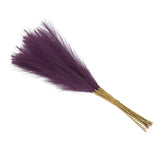 Faux Pampas Grass Fake Pampas Grass Decor, 21"/55cm / Dark Purple / 15 Pcs Pampas Grass