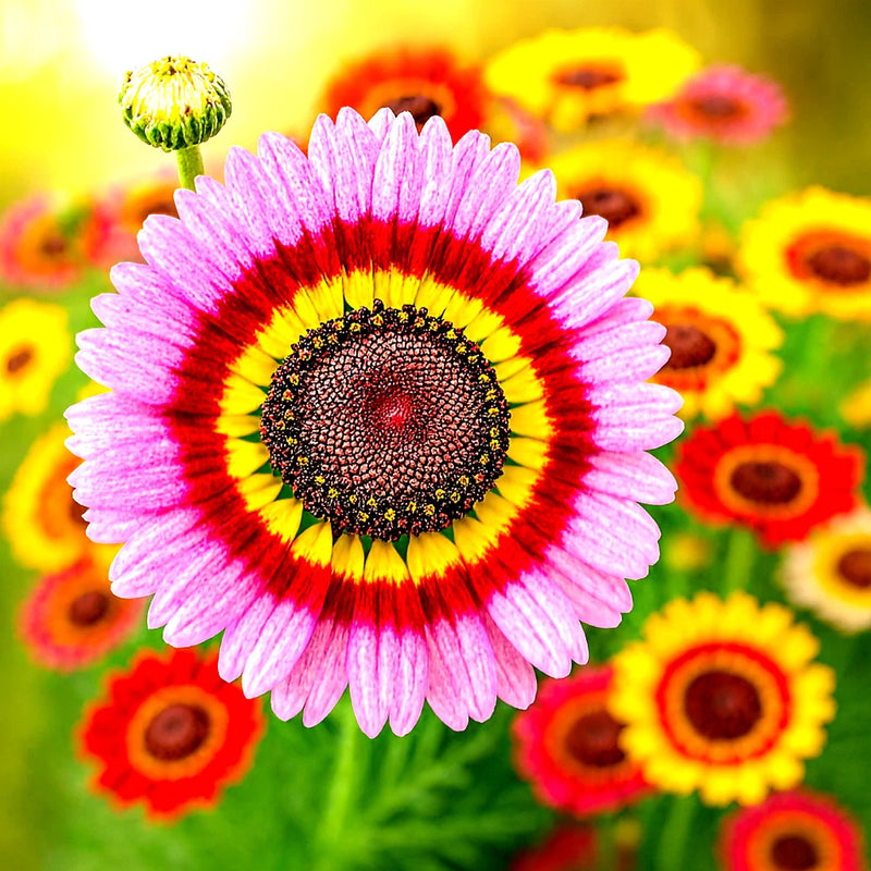 200+ PAINTED DAISY TRICOLOR SEEDS __ | VIVID BLOOMS | POLLINATOR | FREE SHIPPING Flowering Plants
