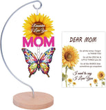 Mom Acrylic Butterfly Decor Gift Sunflower Plaque Keepsake With Stand Card Sunflower