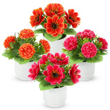 Artificial Plants Set of 4_High Rating Artificialke Flowers|Red Silk Flowers ... Hydrangea