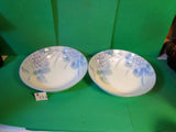 Blue Hydrangea 5 1/4" Dessert Bowl, Mitsuho, Japan, 2 Count (Used/EUC) Hydrangea