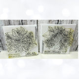 Wplus9 RANUNCULUS Dahlias Floral Flowers Rubber Stamps Ranunculus