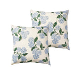 Blue Hydrangea Flower Throw Pillow Covers 18x18 Inch Set of 2 Decorative Farm... Hydrangea