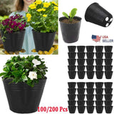 100/200 Pcs Plant Flower Pots Outdoor Garden Nursery Seedlings Pot Container Box Garden Plants