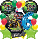 Anagram Transformers Birthday Party Foil Balloon Bouquet Set 6th Birthday Bouquet