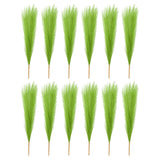 12 Pcs 17 Inch Faux Pampas Grass Artificial Boho Decor Grass Green Pampas Grass