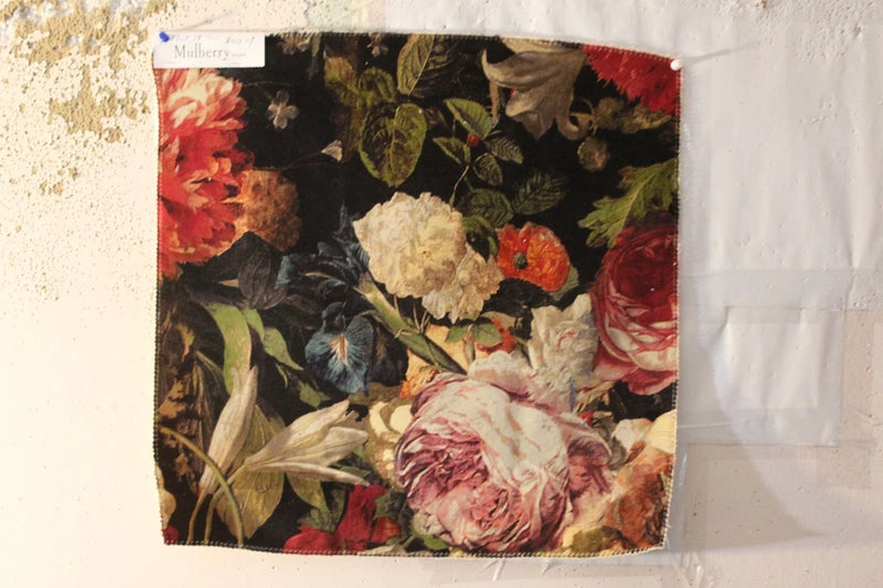 Mulberry Home Floral Pompadour Large Floral on Velvet Various Colors and Sizes Flowering Plants