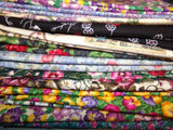 PANSY FLOWER garden VIOLET spring Cotton FABRIC U-Pick HALF YARD 1/2 yd Flowering Plants