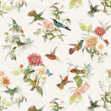 Hummingbird Days Toile Y4724-2 Light Cream fabric CLOTHWORKS BTHY Flowering Plants
